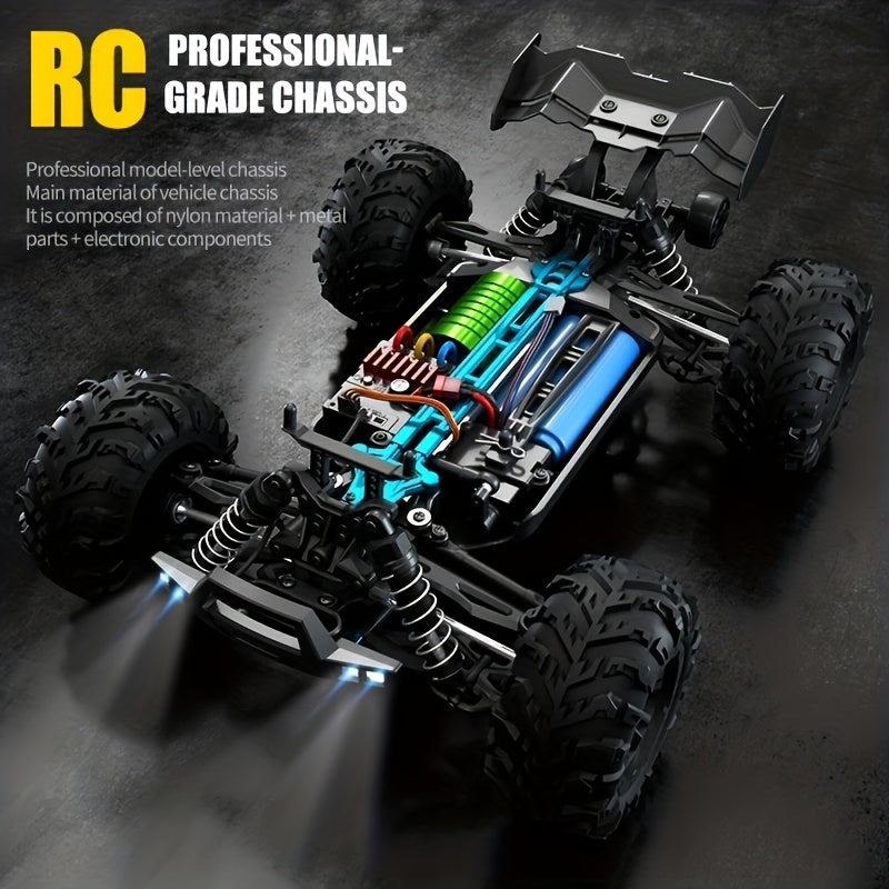 1\u002F16 4WD 70KM\u002Fh 2.4G RC Car Brushless Motor Remote Control Racing Cars 4x4 Drift Off Road Vehicle Toys for Children with 2 Batteries, Outdoor Play, Drift Racing, Rugged Look, Sporty Design, Sturdy Construction, Lightweight Car, Fast Rc Vehicle,
