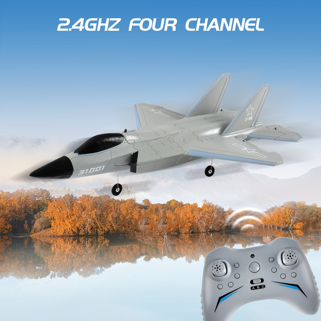 FX9631 RC Plane 2.4G 4 Channels Airplane J-35 3D 6G Brushless EPP Remote Control Stunt Aircraft Toys for Adult Gift with 2 Batteries