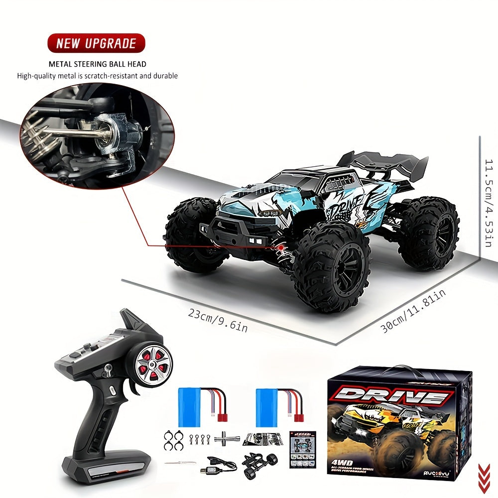 1\u002F16 4WD 70KM\u002Fh 2.4G RC Car Brushless Motor Remote Control Racing Cars 4x4 Drift Off Road Vehicle Toys for Children with 2 Batteries, Outdoor Play, Drift Racing, Rugged Look, Sporty Design, Sturdy Construction, Lightweight Car, Fast Rc Vehicle,