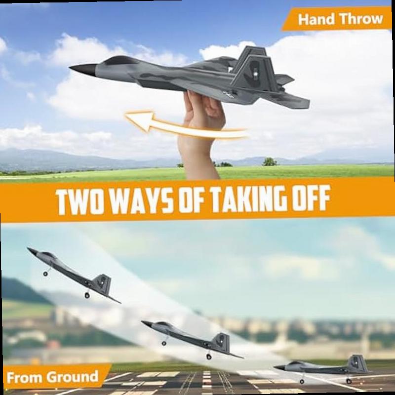 HAWK S WORK 2 CH RC Airplane F 22 Plane Ready to Fly 2 4GHz Remote Control Easy to Fly RC Glider for Kids Beginners