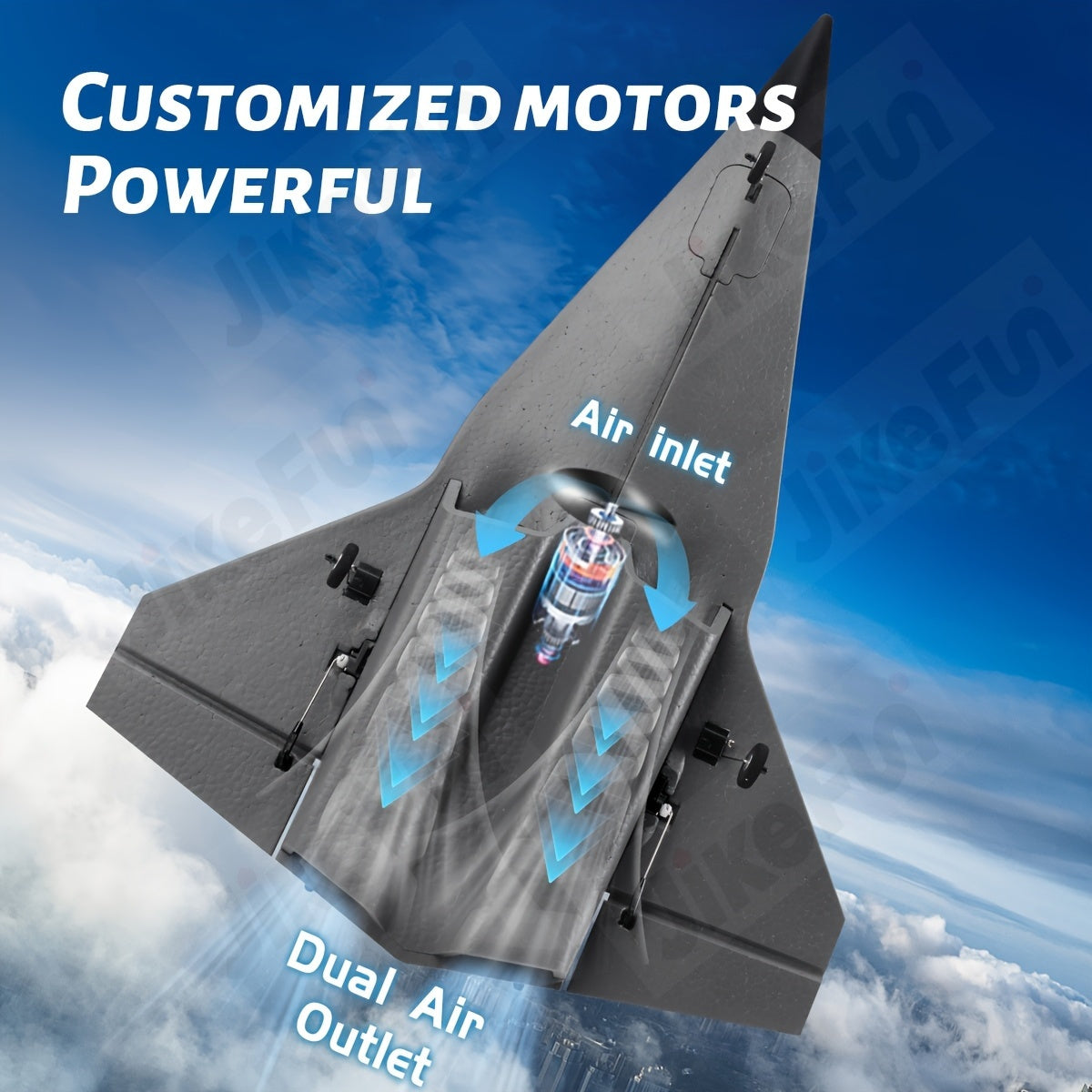 FX9672 RC Plane 4CH 2.4G Remote Control Airplane Jet Concealed Culvert Design with Powerful Motors Aircraft Toys for Youngsters Beginner Boy