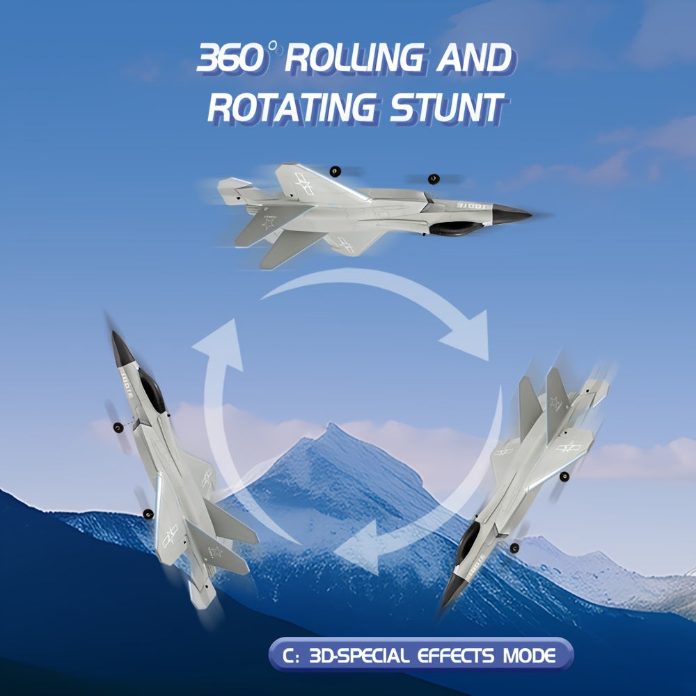 FX9631 RC Plane 2.4G 4 Channels Airplane J-35 3D 6G Brushless EPP Remote Control Stunt Aircraft Toys for Adult Gift with 2 Batteries