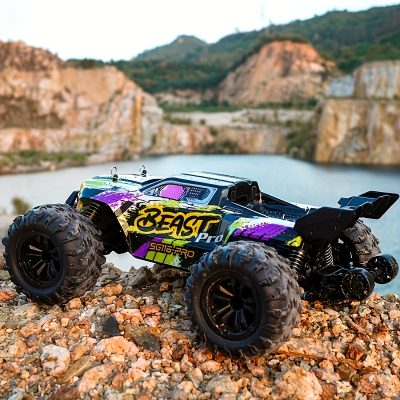 2024 Racing 4WD Off-Road Truck Remote Control, High-Speed Simulation Design, All-Terrain Capability - Perfect For Outdoor Adventures AndTruck Hobby Cars Toy Gift For Birthday, Halloween, And Christmas