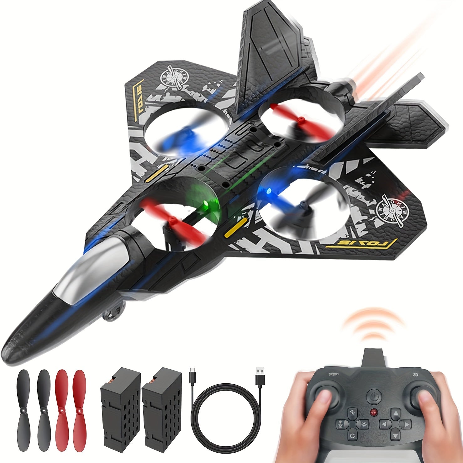 1pc Rechargeable Drone - Airplanes & Jets with Height Hold, Remote Control, Ideal for Beginner, Indoor And Outdoor Toy Gift, Remote Control Plane for, Sturdy Construction, Foam Aircraft, Beginner Pilot