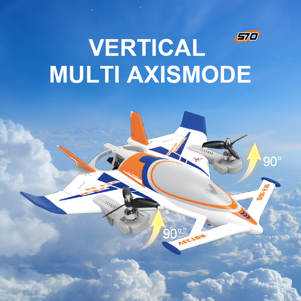 Aircraft QIDI570 RC Plane 8CH Brushless Motor Remote Control Airplane Fixed Wing Electric Flying Stunt Glider 3D\u002F6G RC Helicopters Toys for Youngsters Boys Gift