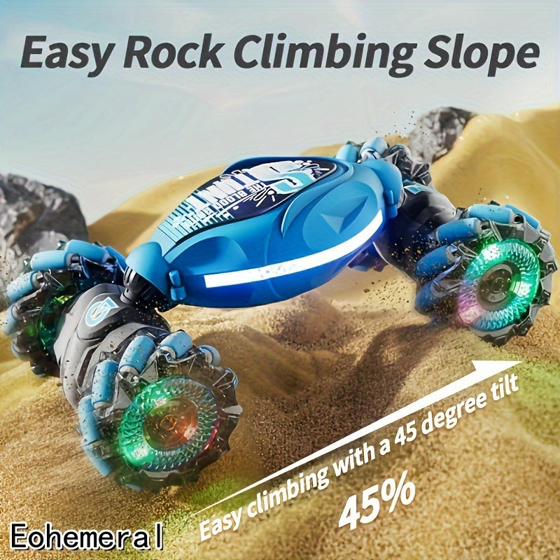 Eohemoral, stunt off-road vehicle toy, deformable four-wheel drive vehicle, 360 degree rotation, can run flat and climb, 2.4G remote control, Halloween, Christmas Gift
