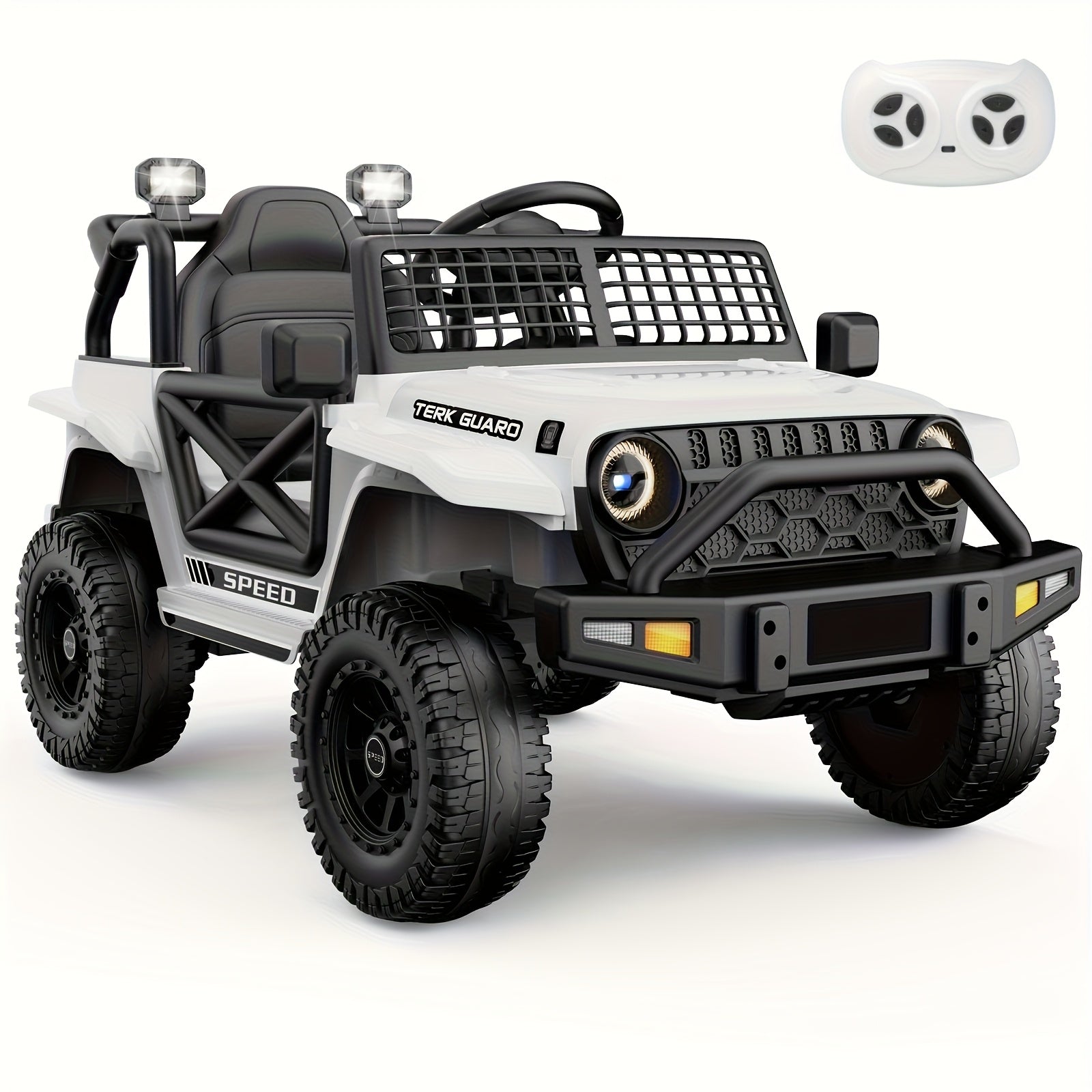 12V7AH Children's Remote Control Car, Children's Music Player, Shock Absorption System, Electric SUV, Suitable for Birthday Gifts And Various Holiday Gifts for Boys And Girls Aged 3-8