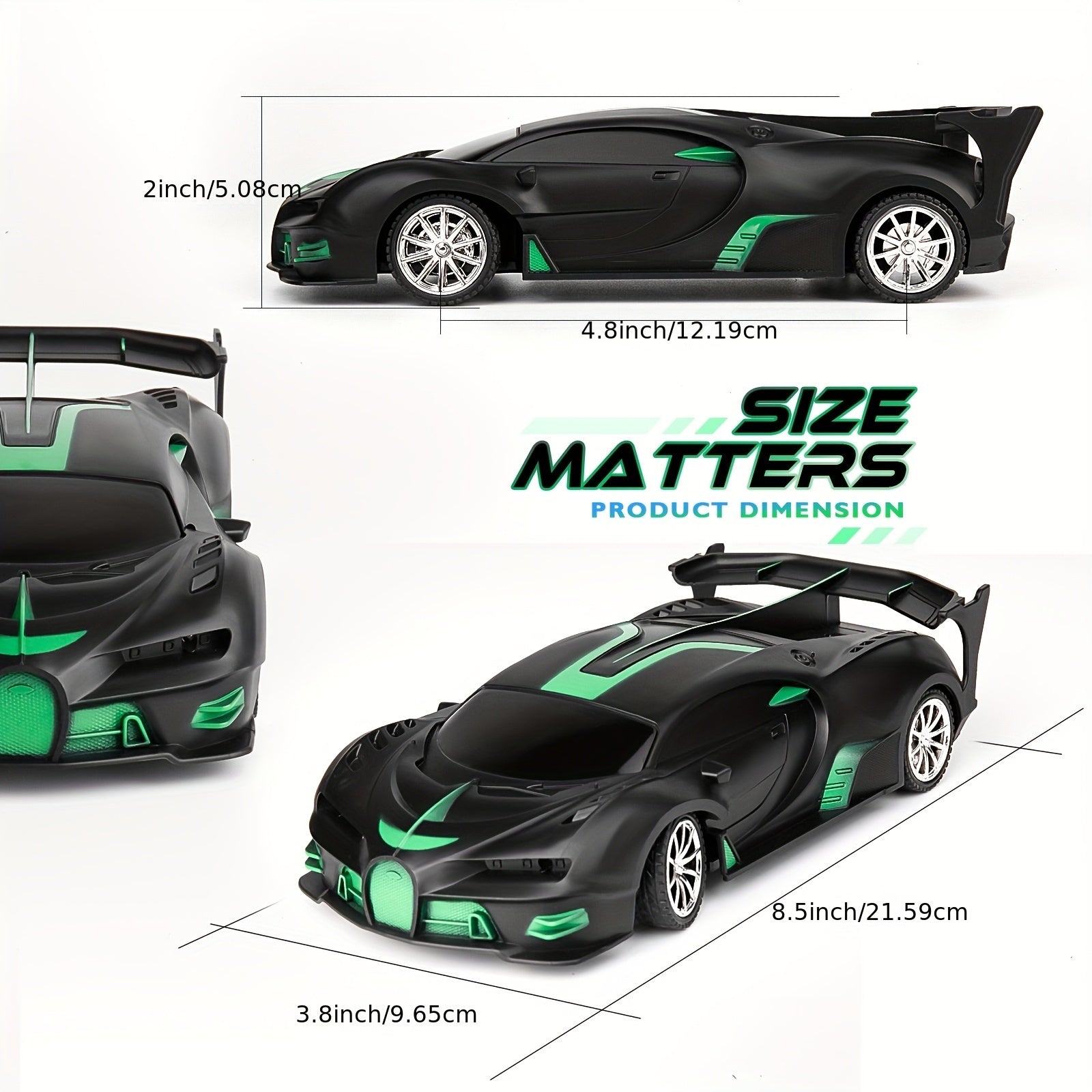 1pc 2pcs 1:18 High-Speed RC Cars, 2.4GHz Non-Interference, Multi-Player Compatible, LED Lights, Rechargeable Battery, Perfect Birthday\u002FChristmas Gift for Kids 6+