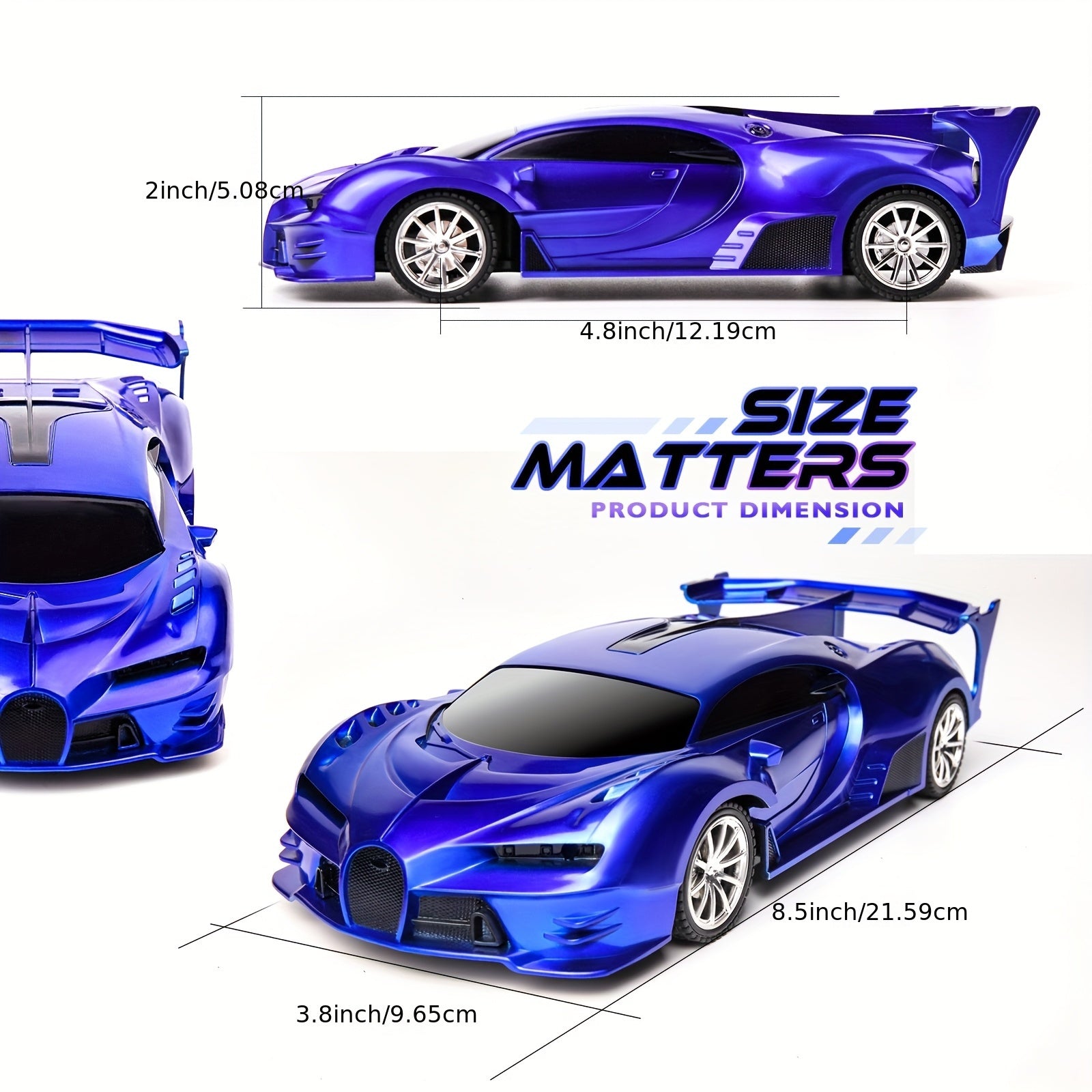 1pc 2pcs 1:18 High-Speed RC Cars, 2.4GHz Non-Interference, Multi-Player Compatible, LED Lights, Rechargeable Battery, Perfect Birthday\u002FChristmas Gift for Kids 6+