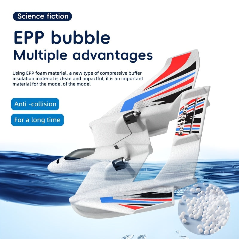 2 IN 1Amphibious Gyro Stabilized RC Plane EPP Foam Water Land Flying Airplane Fixed Wing Aircraft Toys Gift