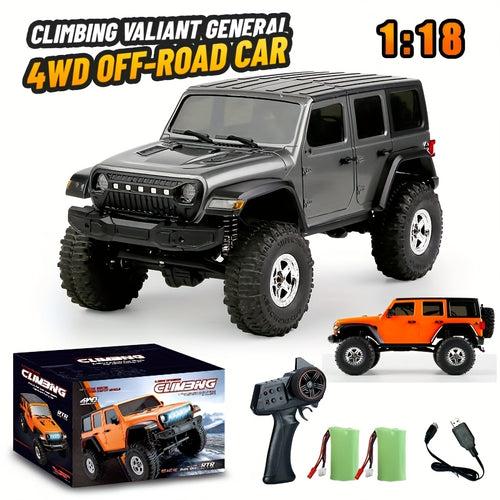 1\u002F18 Full Scale RC Rock Crawler RC Truck 4x4 Off Road Remote Control Car 3 Speed Adjustment 370 Brushed Motor with Led Light Hobby Toy for Adult 12km\u002Fh