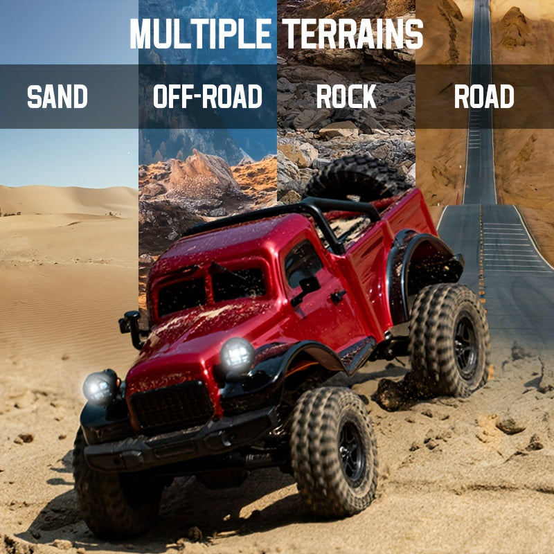 High-Torque RC Pickup Crawler 2025 High-Torque RC Pickup Crawler - Carbon Brushed Motor, Ultra-Low Center Chassis, Lightweight Vacuum Shell & Wide-Traction Axle System for All-Terrain Rock Climbing & Obstacle Dominance