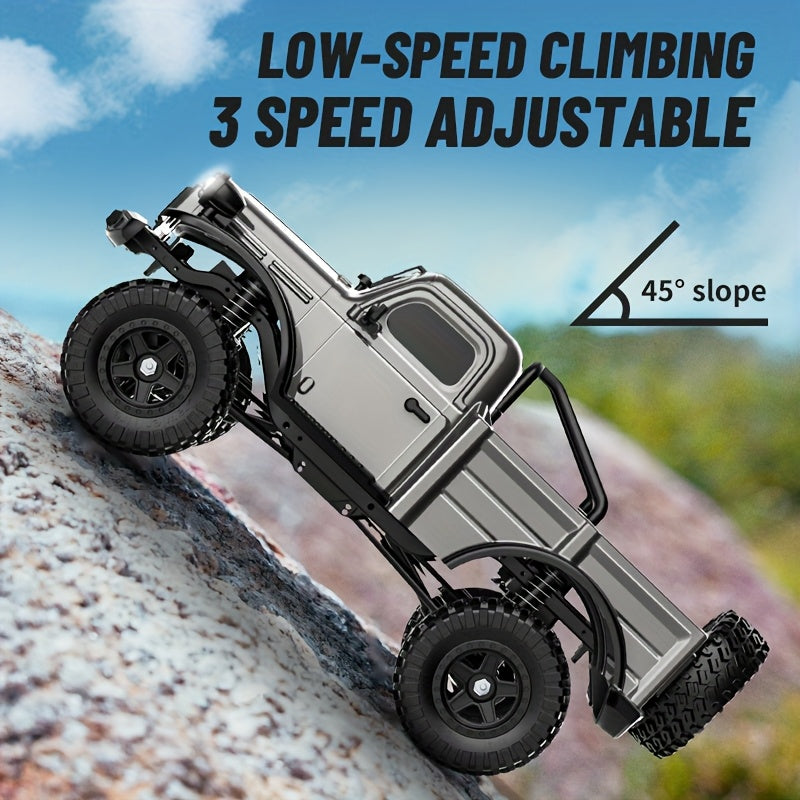 High-Torque RC Pickup Crawler 2025 High-Torque RC Pickup Crawler - Carbon Brushed Motor, Ultra-Low Center Chassis, Lightweight Vacuum Shell & Wide-Traction Axle System for All-Terrain Rock Climbing & Obstacle Dominance