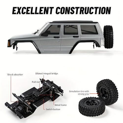 1\u002F18 Scale Off-Road RC Crawler Car for Boys - High Torque 4WD Remote Control Vehicle, 20A ESC Rock Climbing Toy for Kids | Cool Stuff for Room Decor & Halloween Gifts