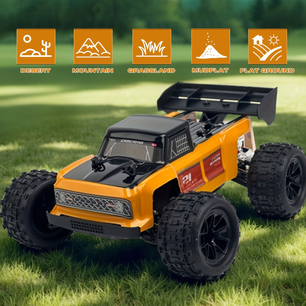 1:12 Electric 4WD All Terrain Off Road Hobby RC Car, 40KM\u002FH High Speed Climbing Truck, Aluminium Alloy Chassis, 2.4Ghz Remote Control, Supports Cars Racing Together, Birthday Christmas New Year Gift
