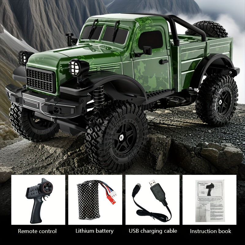 High-Torque RC Pickup Crawler 2025 High-Torque RC Pickup Crawler - Carbon Brushed Motor, Ultra-Low Center Chassis, Lightweight Vacuum Shell & Wide-Traction Axle System for All-Terrain Rock Climbing & Obstacle Dominance