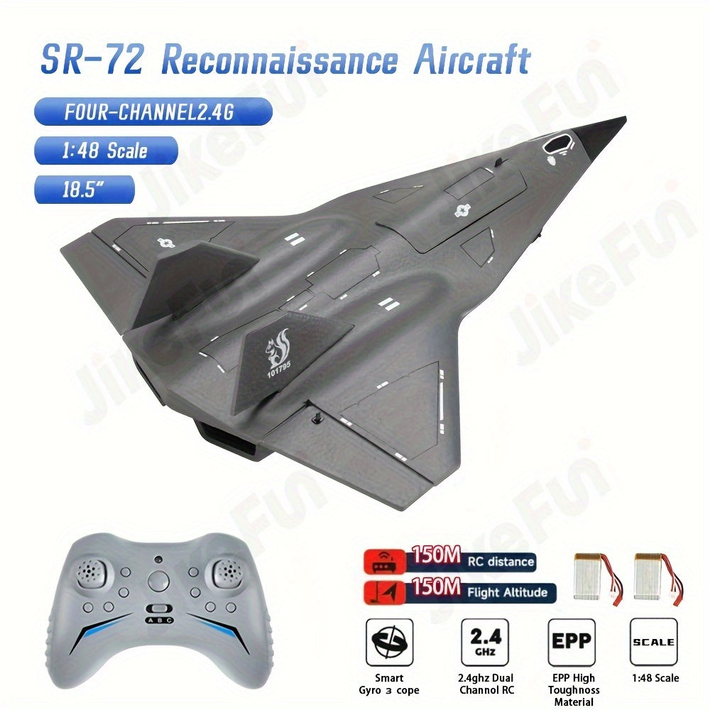 FX9672 RC Plane 4CH 2.4G Remote Control Airplane Jet Concealed Culvert Design with Powerful Motors Aircraft Toys for Youngsters Beginner Boy