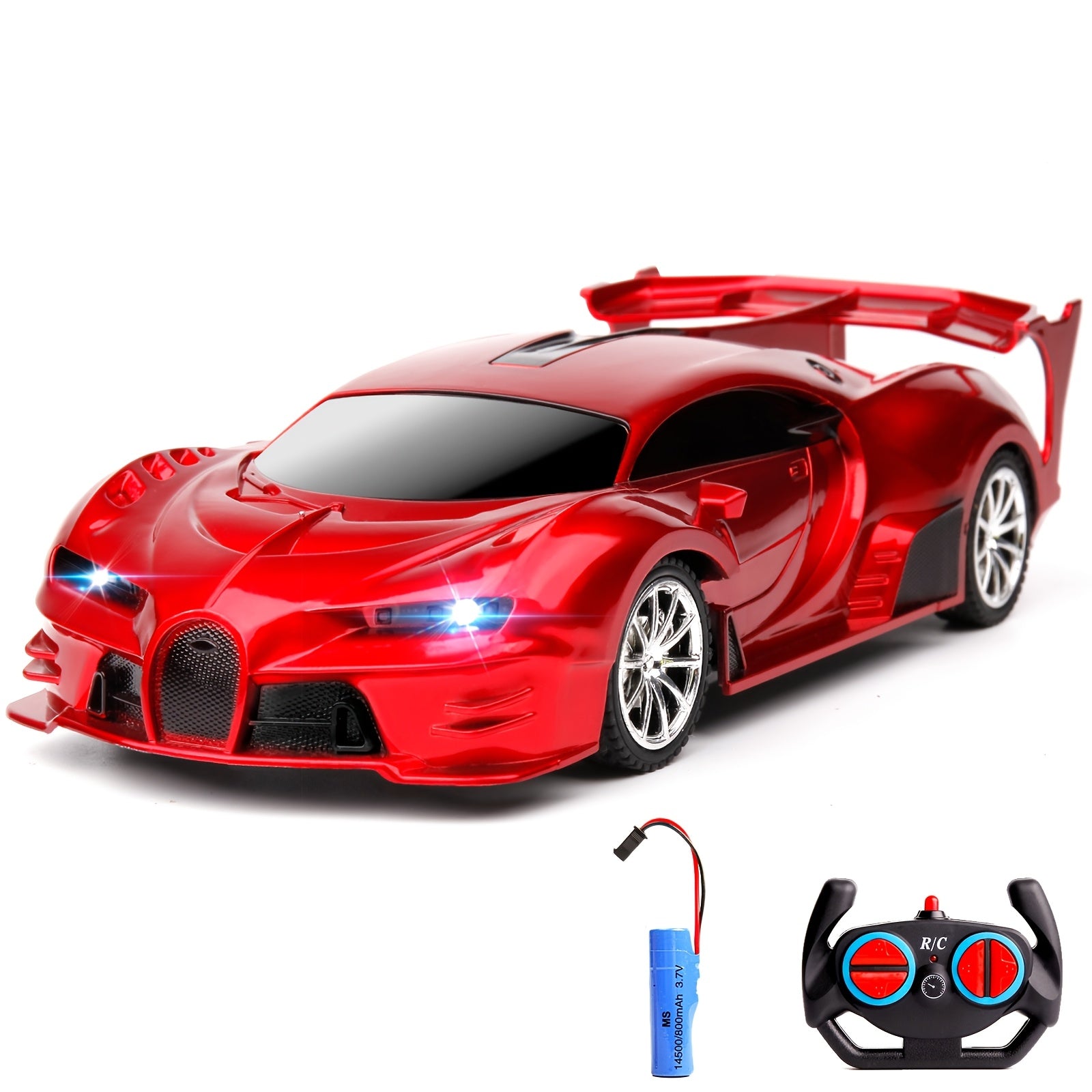1pc 2pcs 1:18 High-Speed RC Cars, 2.4GHz Non-Interference, Multi-Player Compatible, LED Lights, Rechargeable Battery, Perfect Birthday\u002FChristmas Gift for Kids 6+