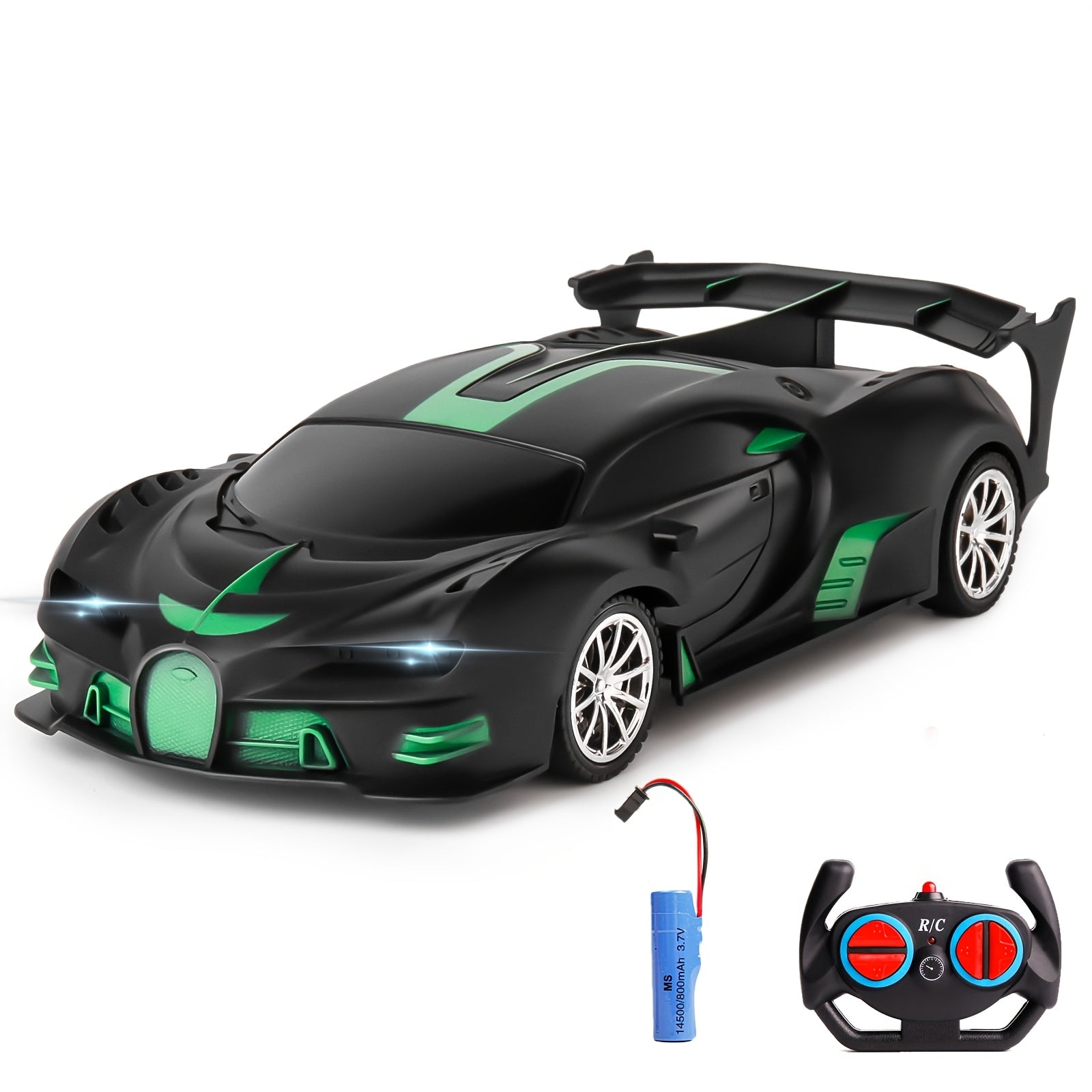1pc 2pcs 1:18 High-Speed RC Cars, 2.4GHz Non-Interference, Multi-Player Compatible, LED Lights, Rechargeable Battery, Perfect Birthday\u002FChristmas Gift for Kids 6+