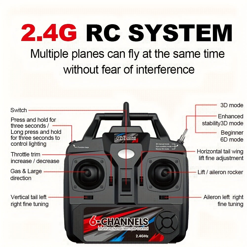 M7 Off-road RC Plane 6-Channel Brushless Remote Control Airplane with Fixed Wing and 6-Axis Gyro for 3D Stunts, EPP Foam Aircraft Model