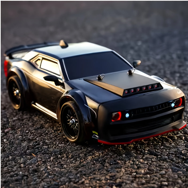 70km\u002Fh Electric 4WD Remote Control Off-Road Sports Car with Brushless Motor, Metal Upgrades & Hardcore Drift - Wi-Fi Enabled, Cool LED Lights, Durable Plastic Construction - Beginner-Friendly Gift for Men (Black), Remote Control Car, Aggressive Desig