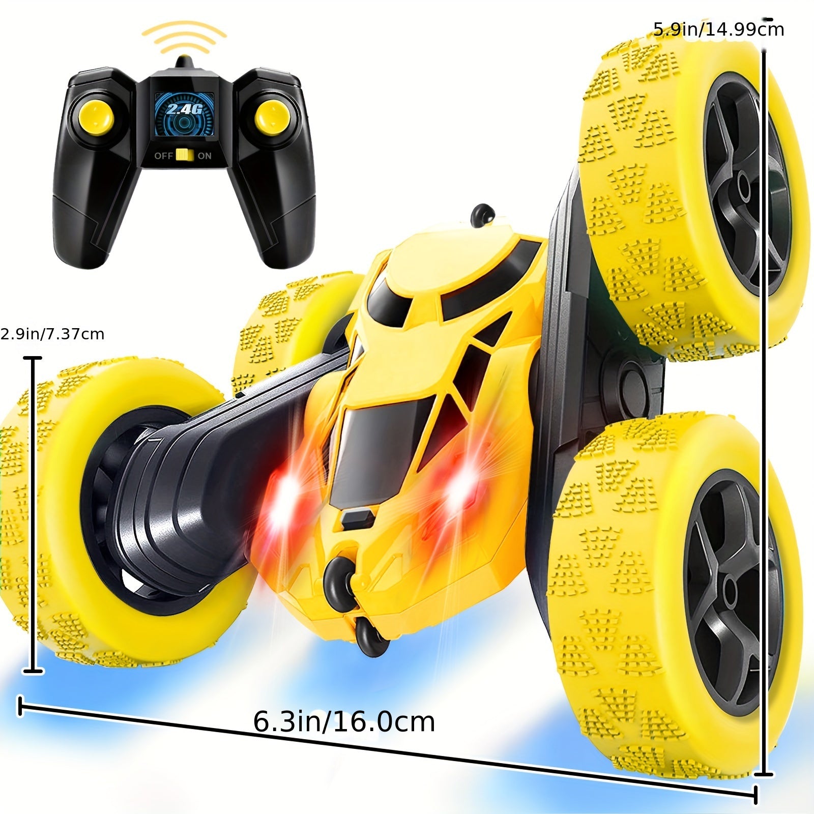 Remote Control Car Stunt RC Cars, 90 Min Playtime, 2.4Ghz Double Sided 360° Rotating RC Crawler With Headlights, 4WD Off Road Drift RC Race Car Toy For Boys And Girls Aged 6-12 Purple