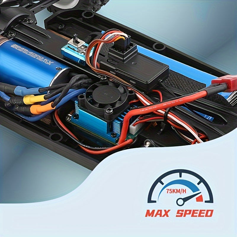 WLtoys 124017 75KM\u002FH 4WD RC Car Professional Racing Car Brushless Electric High Speed Off-Road Drift Remote Control Toys for Boys with 2 Batteries