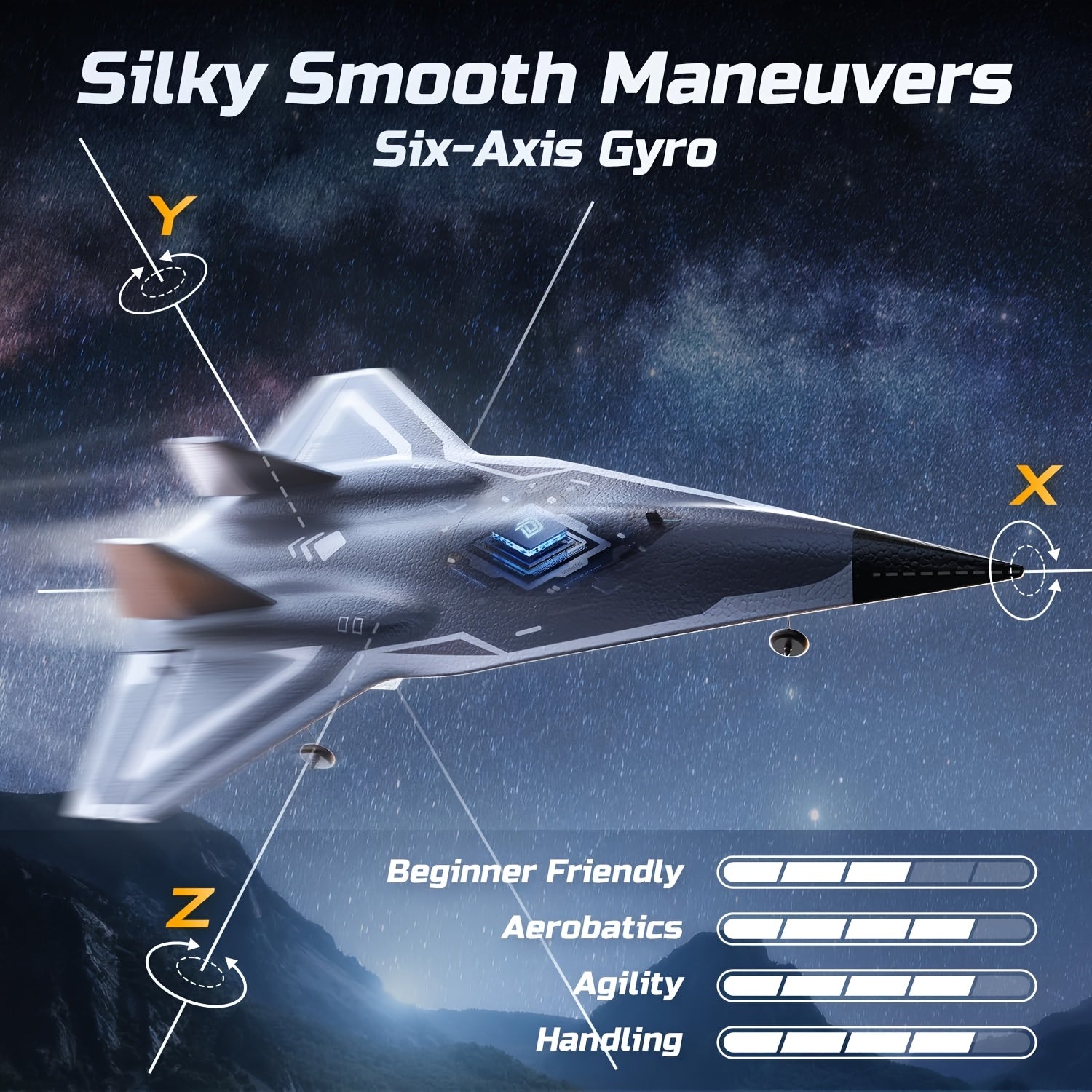 DEERC RC Plane DEERC 4CH Remote Control Jet with Twin Ducted Fans, 3 Flight Modes, 2 Brushed Motors, 2.4GHz RTF Glider for Advanced Players & Model Collector