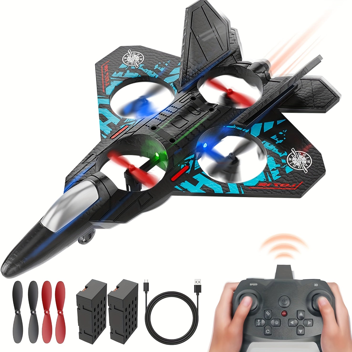 1pc Rechargeable Drone - Airplanes & Jets with Height Hold, Remote Control, Ideal for Beginner, Indoor And Outdoor Toy Gift, Remote Control Plane for, Sturdy Construction, Foam Aircraft, Beginner Pilot