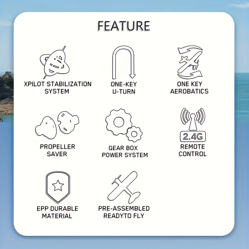 VOLANTEXRC RC Plane 2.4Ghz 4CH RC Airplane Ready to Fly P51 Mustang WWII Remote Control Plane for Beginners with Xpilot Stabilization System One Key Aerobatic (761-5 RTF)