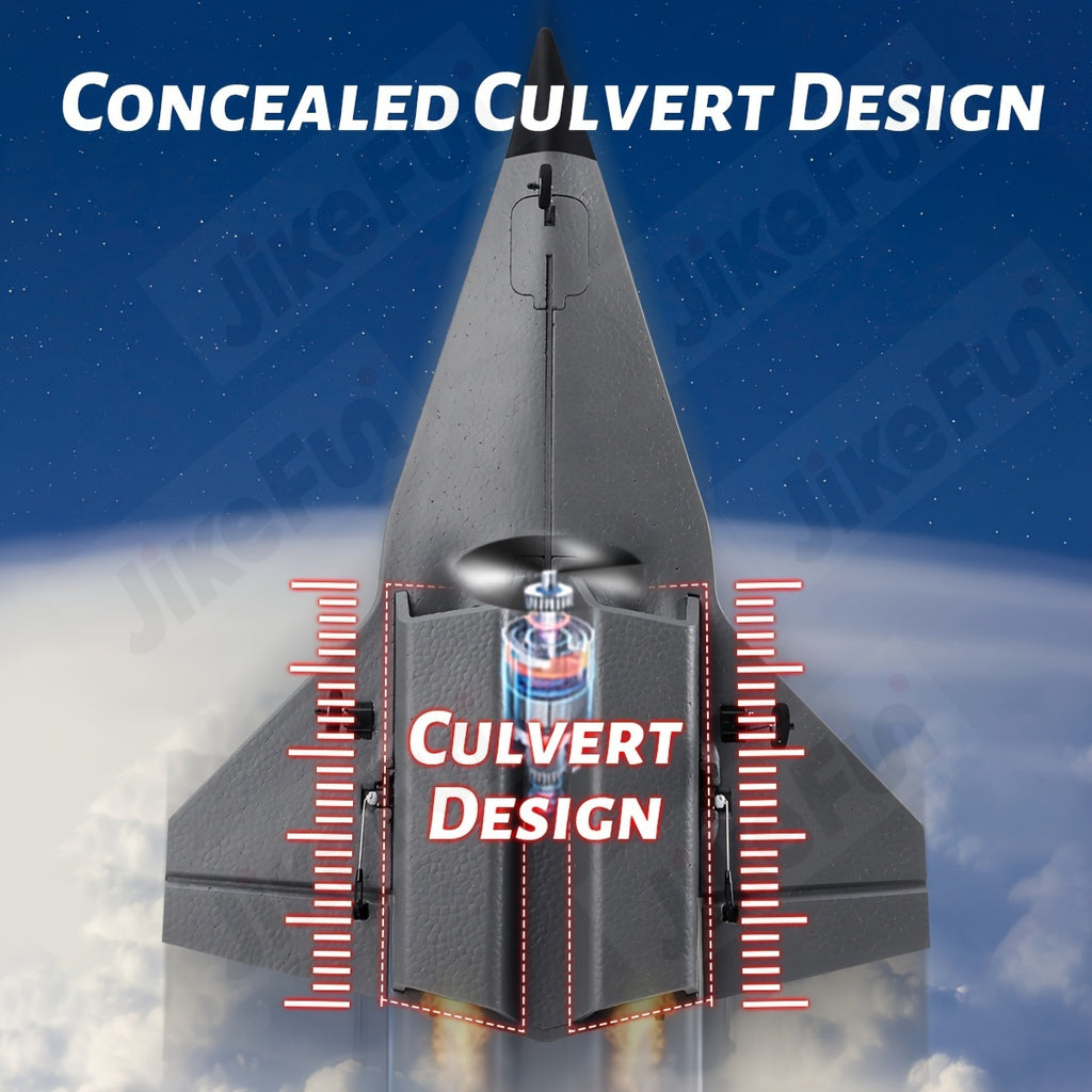 FX9672 RC Plane 4CH 2.4G Remote Control Airplane Jet Concealed Culvert Design with Powerful Motors Aircraft Toys for Youngsters Beginner Boy