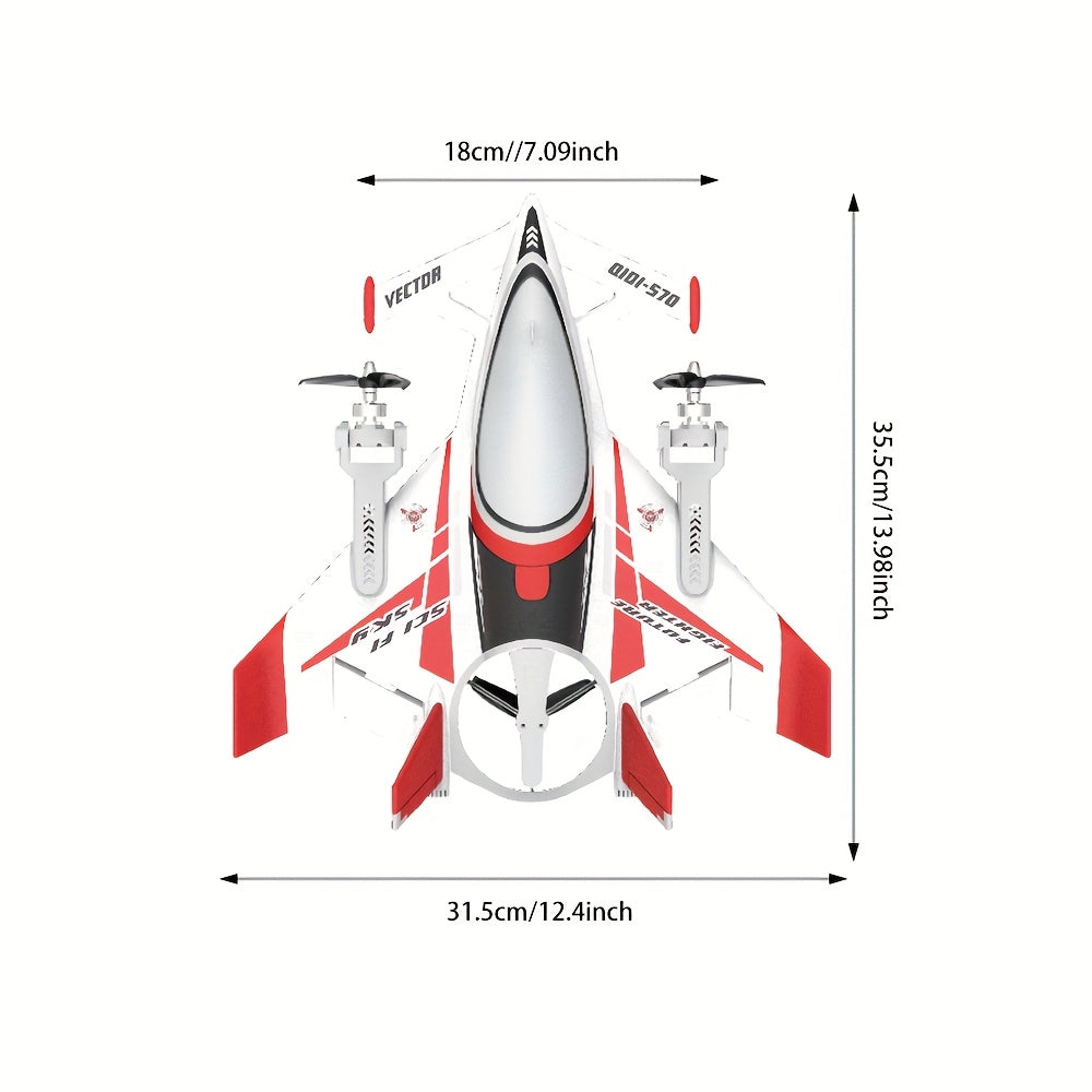 Aircraft QIDI570 RC Plane 8CH Brushless Motor Remote Control Airplane Fixed Wing Electric Flying Stunt Glider 3D\u002F6G RC Helicopters Toys for Youngsters Boys Gift