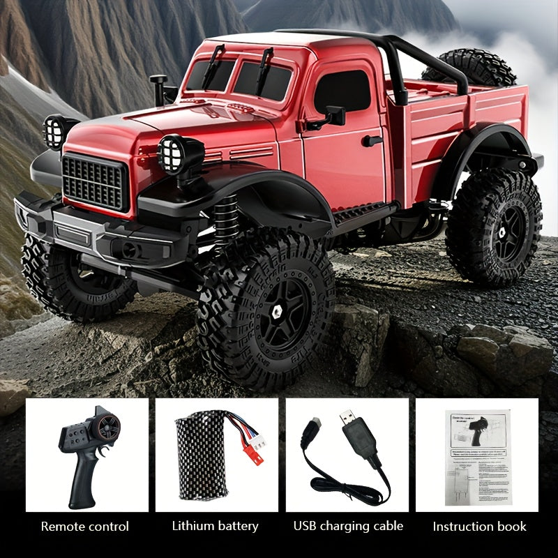 High-Torque RC Pickup Crawler 2025 High-Torque RC Pickup Crawler - Carbon Brushed Motor, Ultra-Low Center Chassis, Lightweight Vacuum Shell & Wide-Traction Axle System for All-Terrain Rock Climbing & Obstacle Dominance