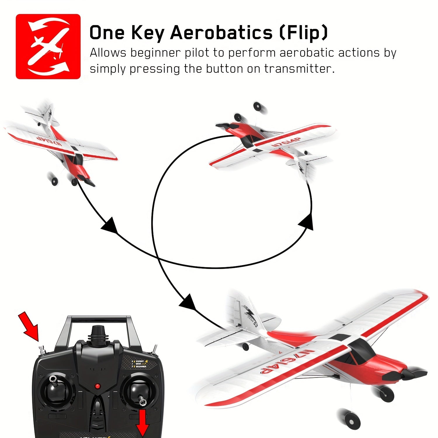 VOLANTEXRC RC Plane 4-CH Control With Aileron 19.7\