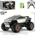 Truck Toy, Remote Control Car 4WD Off-Road, All-Terrain Remote Truck with LED Lights and Music Monster Truck Toy 2.4GHz Vehicle Gift for Boys\u002FGirls Over