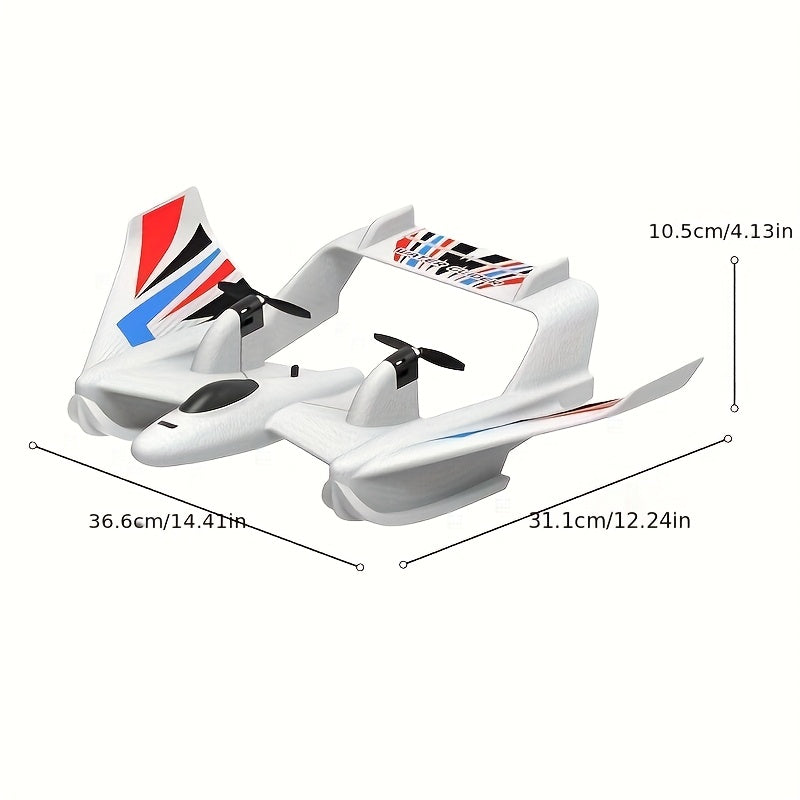 BM21 Remote Control Aircraft Glider Aircraft Model Sea, Land And Air Three Modes Can Take Off On The Water Surface, Ground Gliding In The Air, Fixed Wing Foam Fighter Jet Christmas Halloween Gift