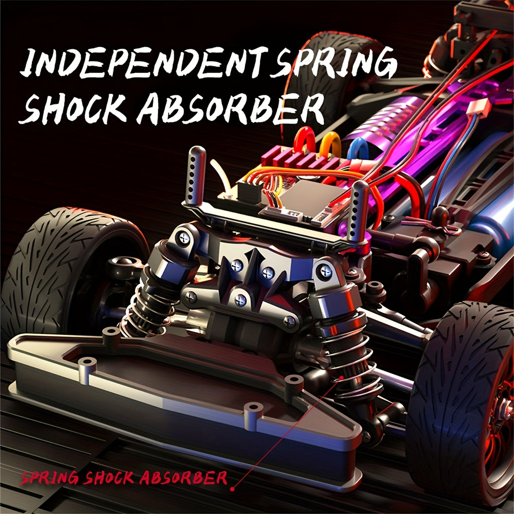 4WD Brushless RC Car with 70KM\u002FH High Speed, 2.4GHz Remote Control, All-Terrain Racing & Drifting, LED Lighting, High Quality Design, Compatible with Multi-Car Racing System, Durable Plastic Construction, Full Proportional Adjustment, Ideal Gift for