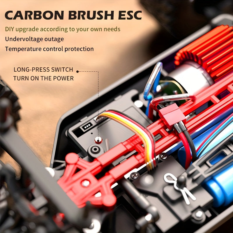 45km\u002Fh Super High Speed RC Car With All Terrains Available, Strong Carbon Brush Motor Independent Shock Absorption High Quality All-metal Chassis Birthday Gifts