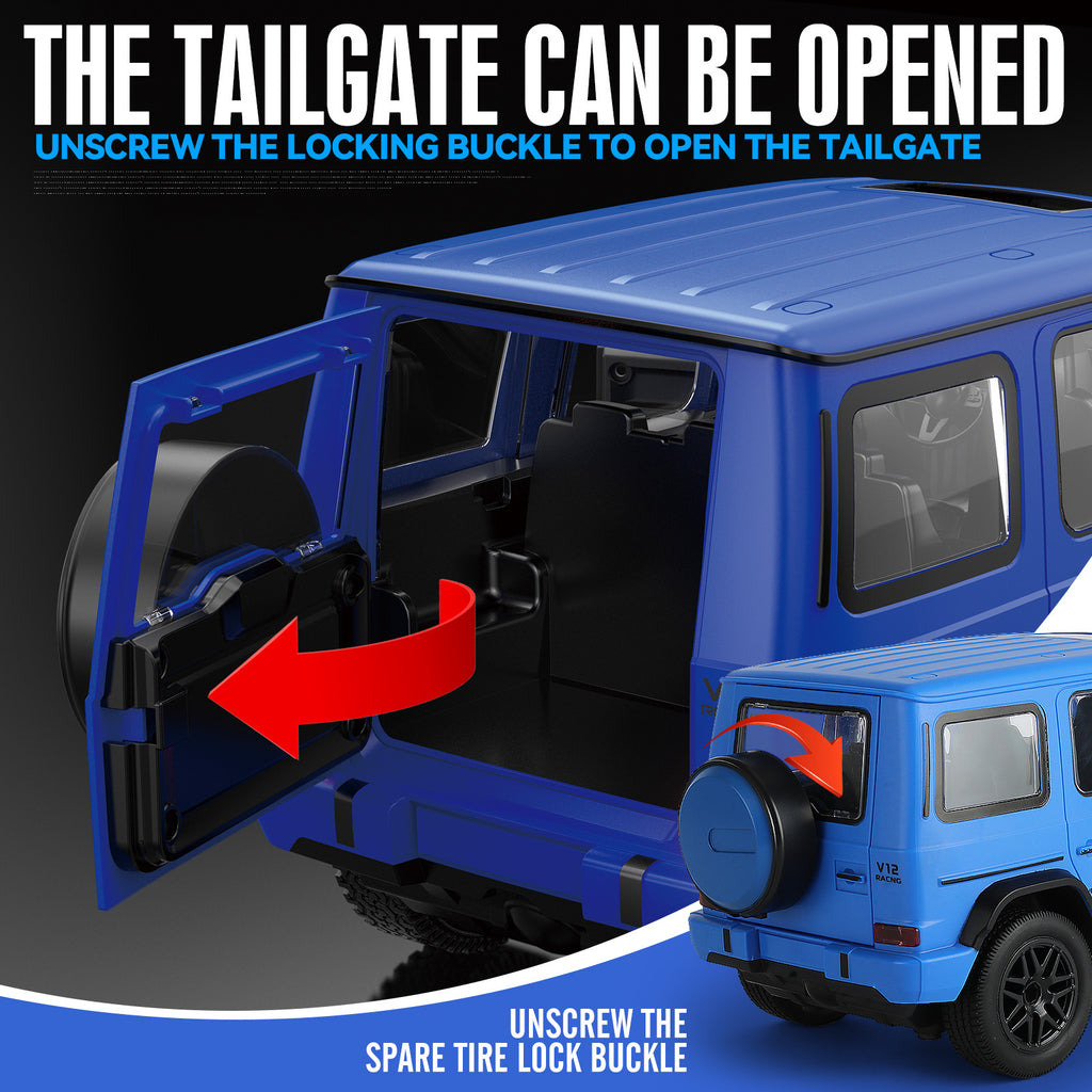 Big Remote-controlled Car Off-road Vehicle Gesture Sensing RC Cars electric Door Opening with LED lights Children's Toy RC Car Oversized 6-12 Year Old Boy Birthday Gift