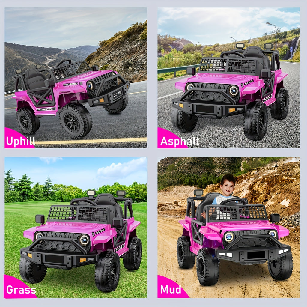 12V7AH Children's Remote Control Car, Children's Music Player, Shock Absorption System, Electric SUV, Suitable for Birthday Gifts And Various Holiday Gifts for Boys And Girls Aged 3-8