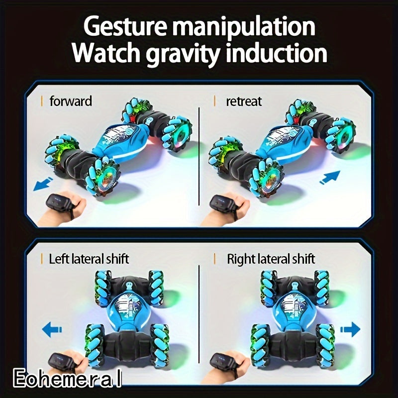 Eohemoral, stunt off-road vehicle toy, deformable four-wheel drive vehicle, 360 degree rotation, can run flat and climb, 2.4G remote control, Halloween, Christmas Gift