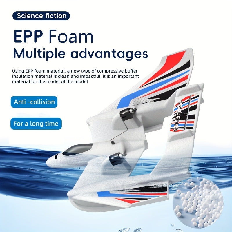 BM21 Remote Control Aircraft Glider Aircraft Model Sea, Land And Air Three Modes Can Take Off On The Water Surface, Ground Gliding In The Air, Fixed Wing Foam Fighter Jet Christmas Halloween Gift