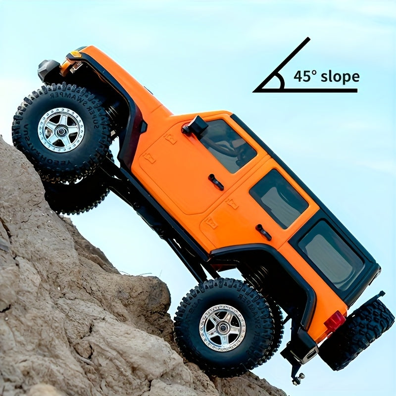 JJRC C8801&C8809 1\u002F18 Full Scale RC Rock Crawler RC Truck 4x4 Off Road Remote Control Car 3 Speed Adjustment 370 Brushed Motor With Led Light Hobby Toy For Adult 12km\u002Fh
