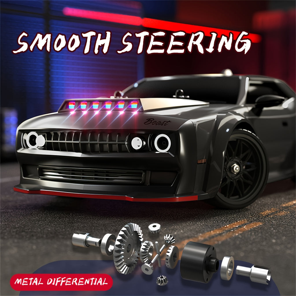 4WD Brushless RC Car with 70KM\u002FH High Speed, Full Proportional Adjustment, 2.4GHz Remote Control, Outdoor Drifting, Racing, Climbing, Supports Vehicles Racing Together, LED Lighting Modes, Gifts, Outdoor Racing, Hobbyist Rc, Dynamic Performance, Spor