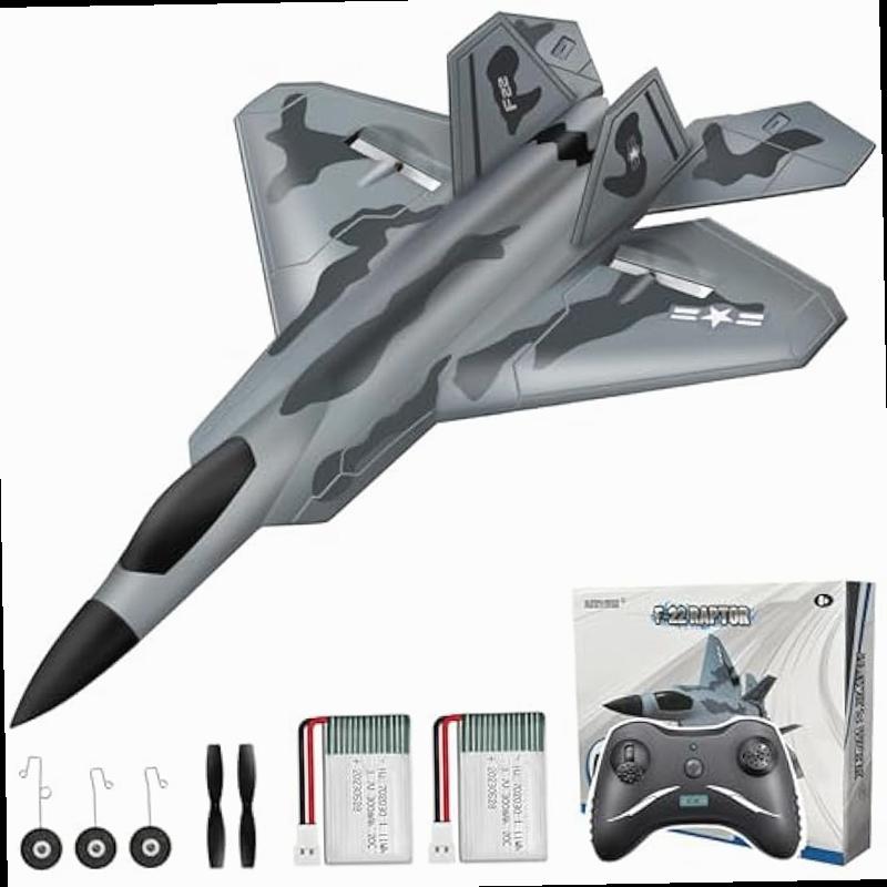 HAWK S WORK 2 CH RC Airplane F 22 Plane Ready to Fly 2 4GHz Remote Control Easy to Fly RC Glider for Kids Beginners