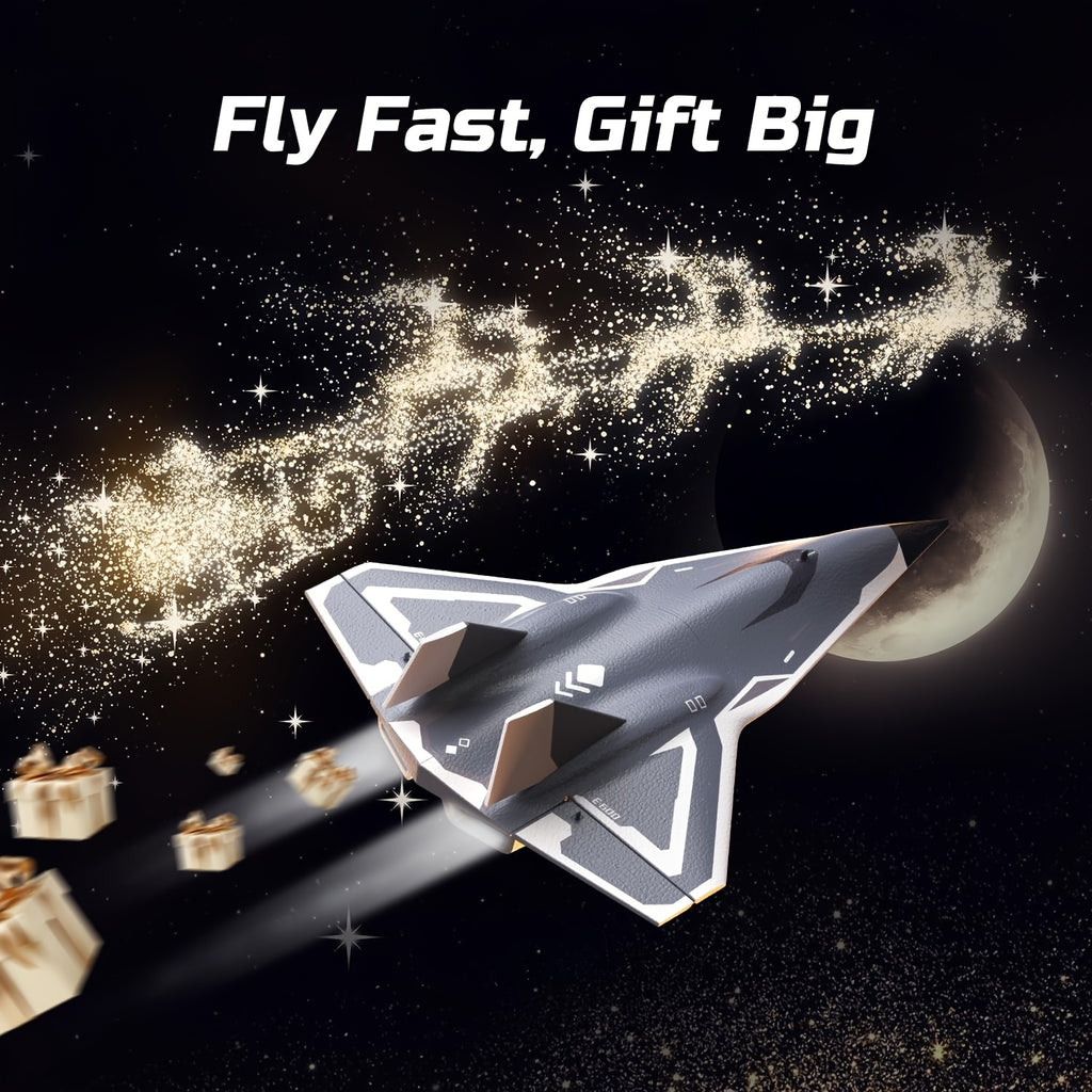 DEERC RC Plane DEERC 4CH Remote Control Jet with Twin Ducted Fans, 3 Flight Modes, 2 Brushed Motors, 2.4GHz RTF Glider for Advanced Players & Model Collector