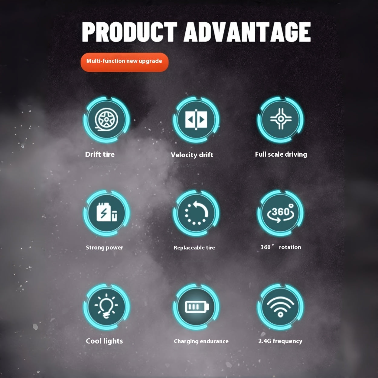 1:20 Scale 2.4G High-speed Racing Car, 20Km\u002FH High-speed Off-road Drift Car, 4WD RC Drift Car With Drift Tires, Road Barriers And LED Lights, Ideal Birthday Or Holiday Gifts For Boys And Girls