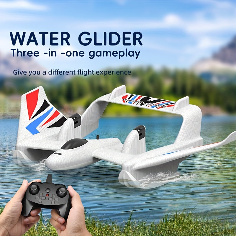 2 IN 1Amphibious Gyro Stabilized RC Plane EPP Foam Water Land Flying Airplane Fixed Wing Aircraft Toys Gift