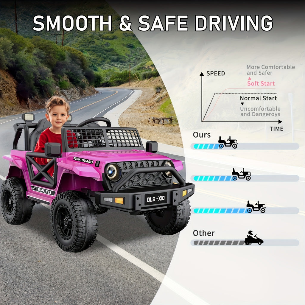 12V7AH Children's Remote Control Car, Children's Music Player, Shock Absorption System, Electric SUV, Suitable for Birthday Gifts And Various Holiday Gifts for Boys And Girls Aged 3-8