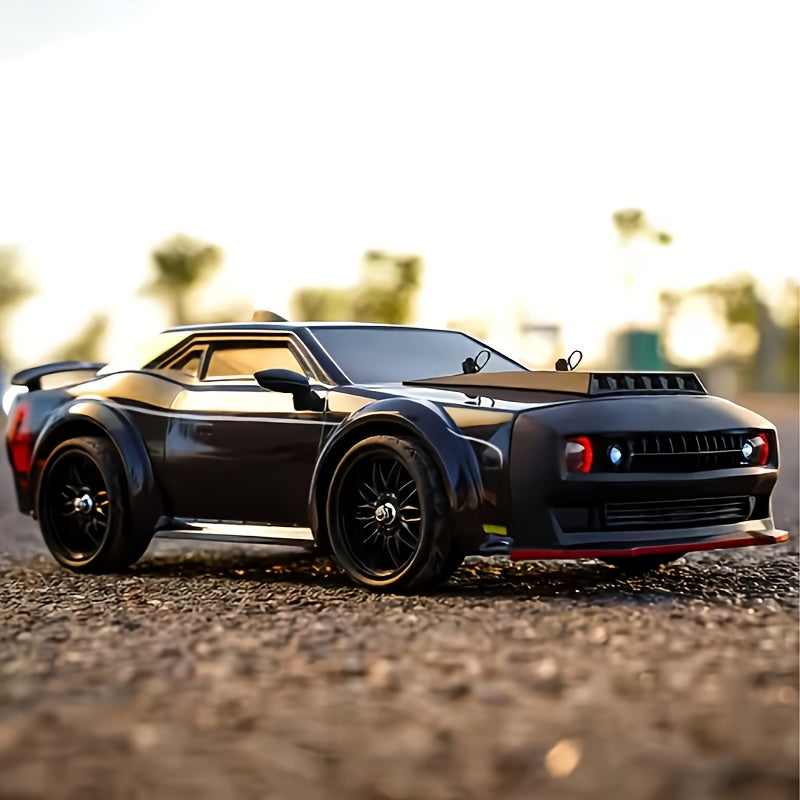 70km\u002Fh Electric 4WD Remote Control Off-Road Sports Car with Brushless Motor, Metal Upgrades & Hardcore Drift - Wi-Fi Enabled, Cool LED Lights, Durable Plastic Construction - Beginner-Friendly Gift for Men (Black), Remote Control Car, Aggressive Desig